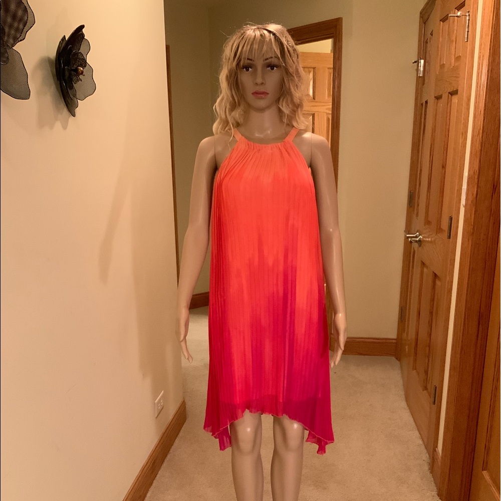 NWOT - APT 9 PLEATED OMBRÉ HALTER DRESS